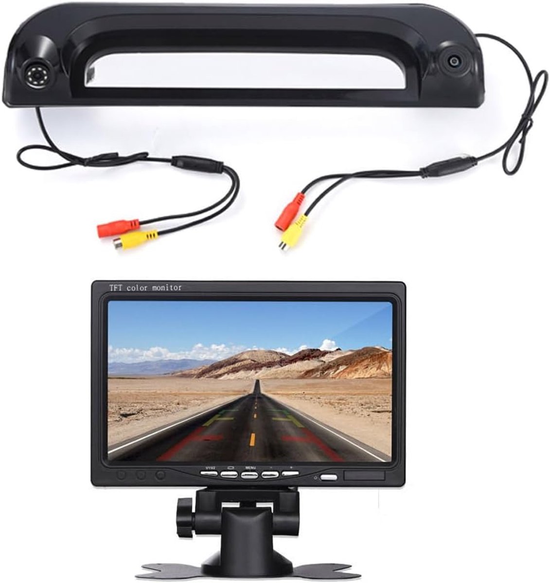 7 Inch TFT LCD Screen Car Monitor + Super HD Night Vision Rear View Camera for Fiat Ducato III 3 Carado 250 X250 X251 - ShopVlot