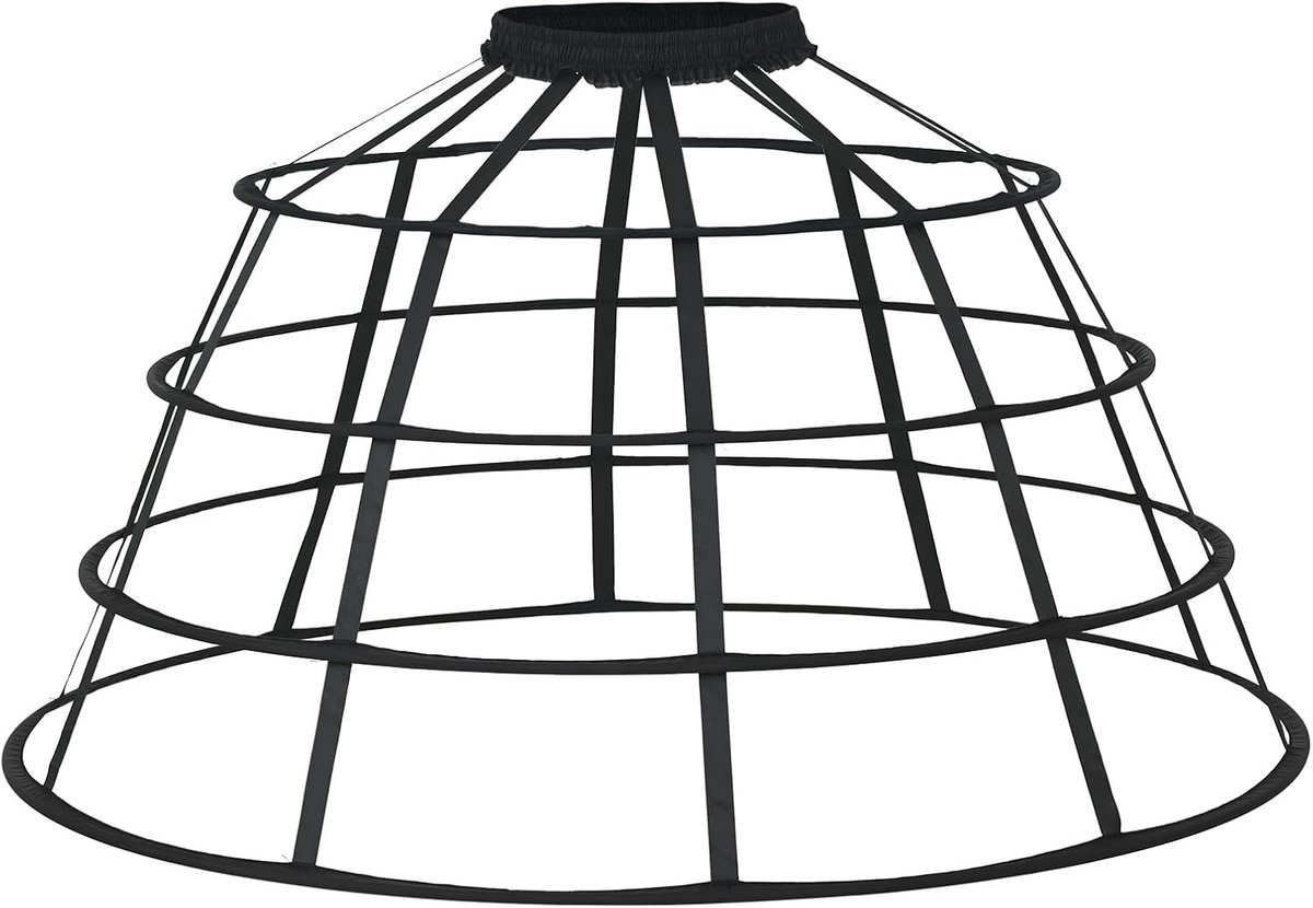 BPURB Crinoline Women's Petticoat Underdress A-line 4 Hoop Skirt Briefs Long Underskirt for Victorian Dress Wedding - ShopVlot
