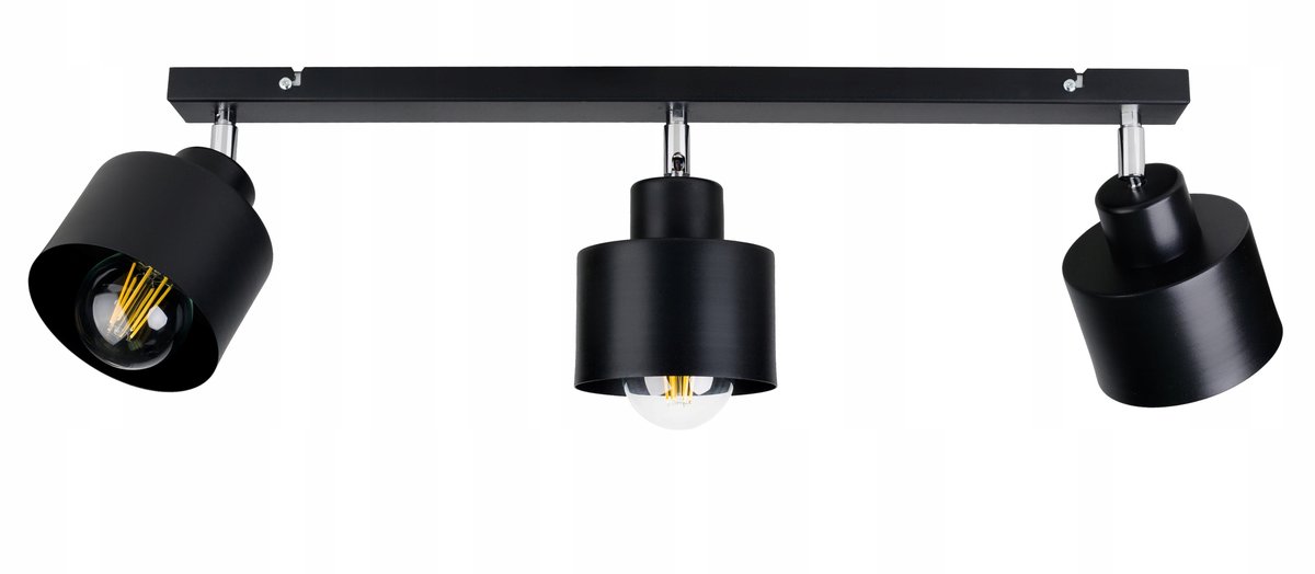Moderne Zwarte Plafondlamp met Verstelbare Armen - 3xE27