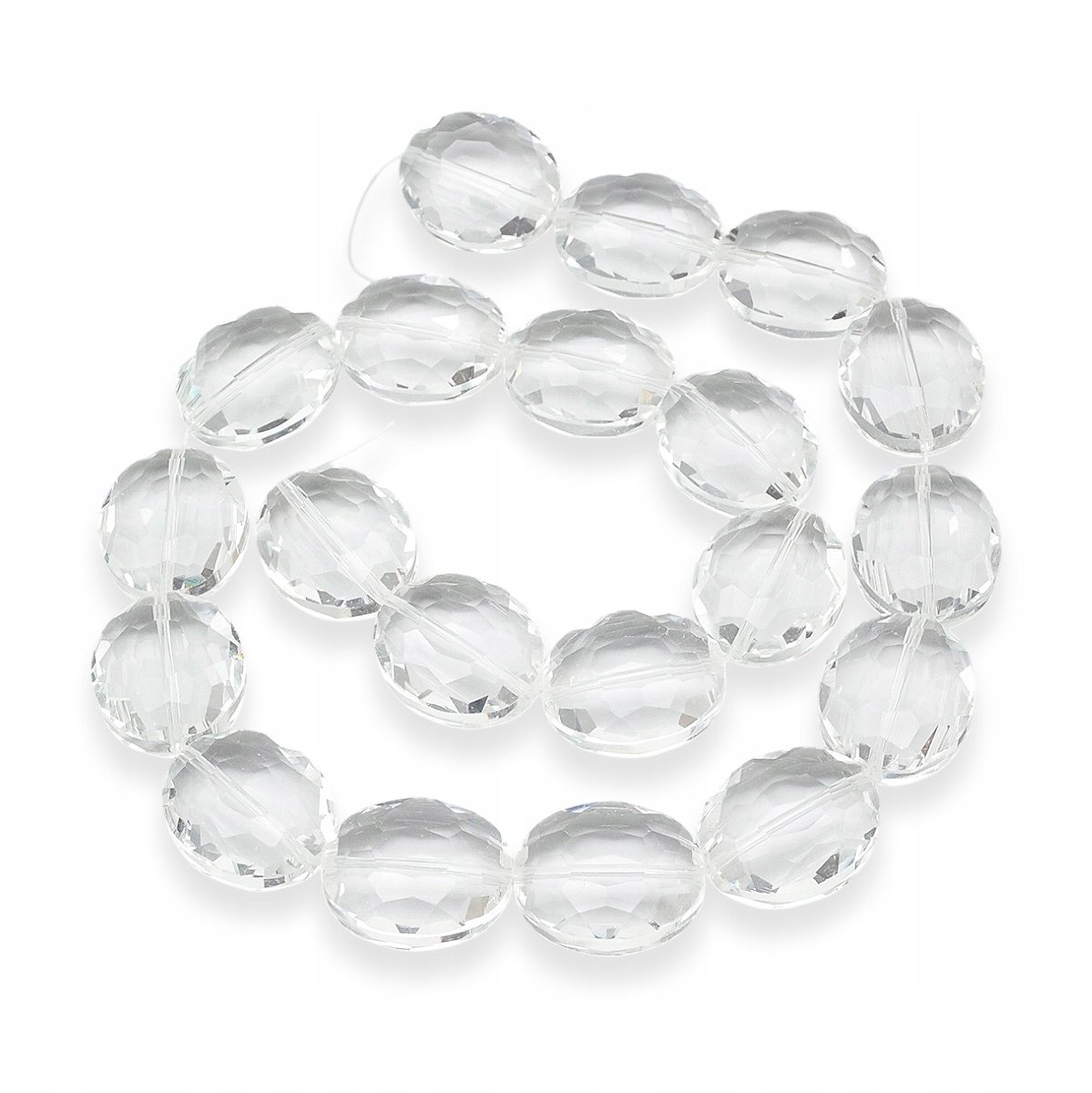 Merkloze kristallen glasklauwtjes ovaal 24x20mm - 19 stuks