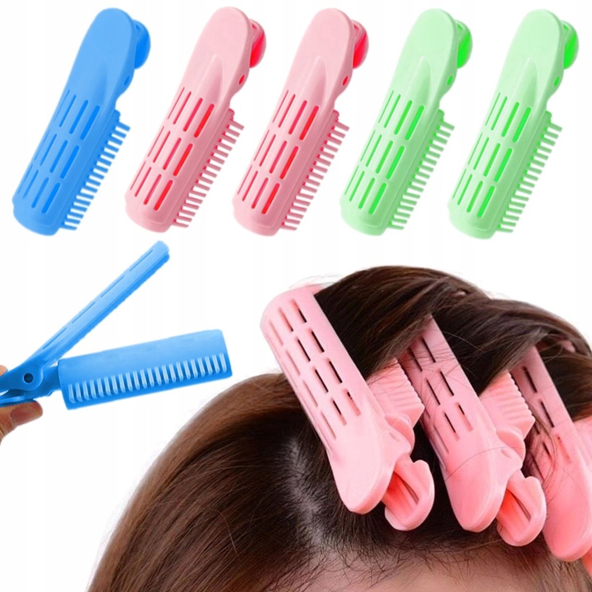 Haarrollers met Clips voor Volume bij de Haaraanzet - Set van 5