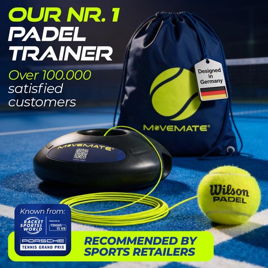 Padel Trainer - Solo Trainingsapparaat met Bal - Elastisch Koord & Watergevulde Basis - Antraciet — afbeelding 4