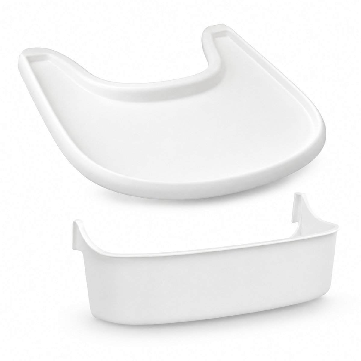 Loha Party Eetblad met Opbergbak – Geschikt voor Stokke Tripp Trapp – 2-delige Kinderstoel Accessoireset – Wit