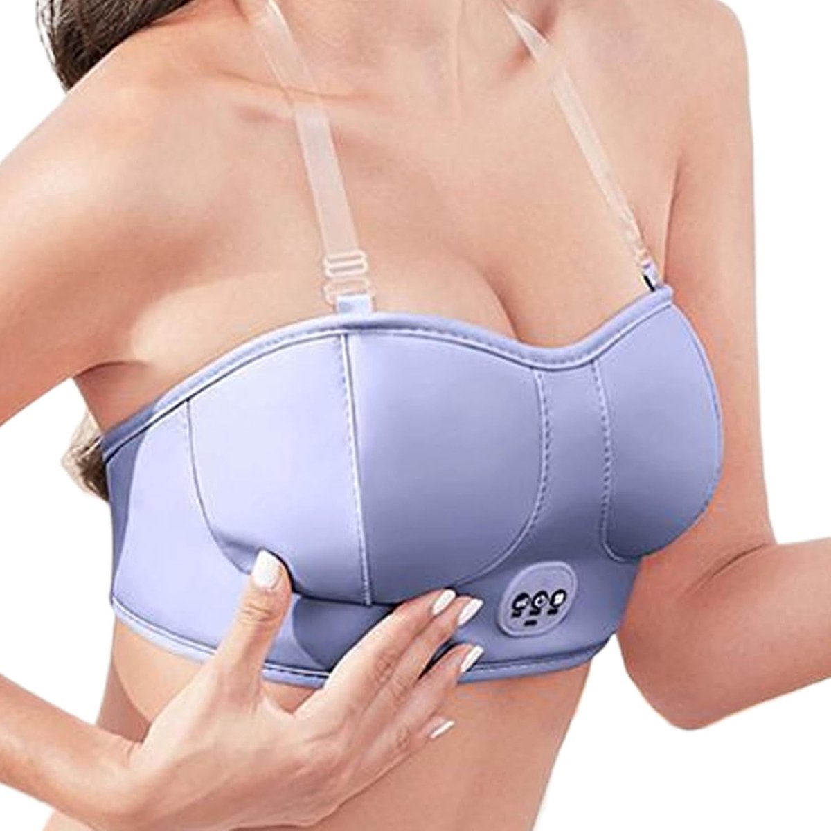 Borstmassageapparaat Ademend Multifunctioneel Geluidsarm Ergonomisch - Paars