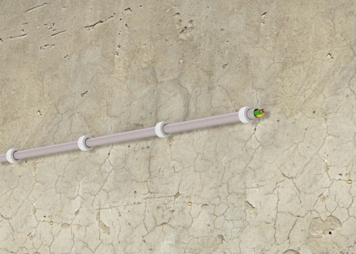 Marten USMO-10 Witte Ronde Kabelklemmen - 100 Stuks