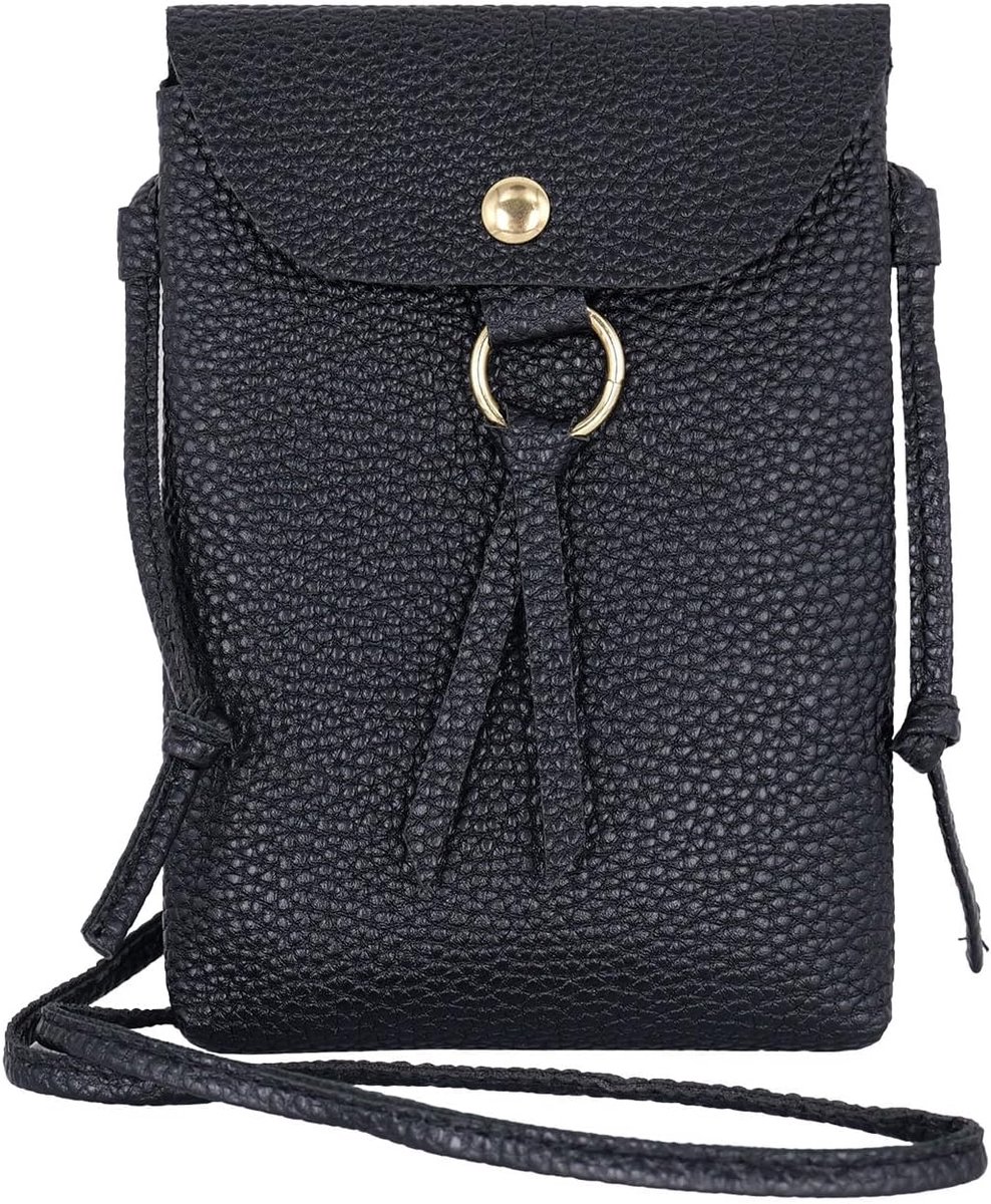 Small Leather Crossbody Phone Bag, Mobile Phone Wallet, Small Phone Cross Body Shoulder Bag, Wallet Purse with - ShopVlot