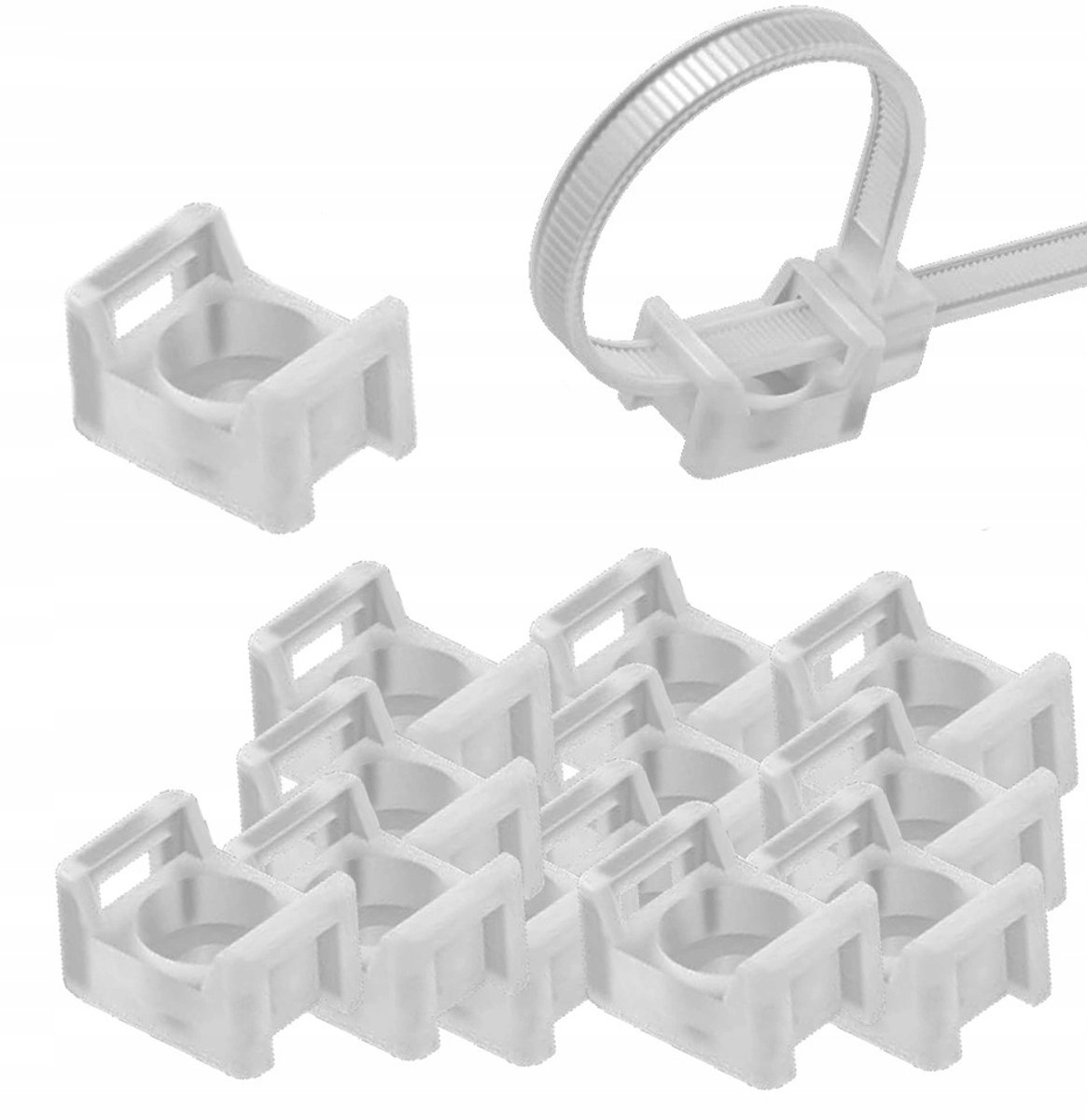 Kabelbinder Bevestiging STM 5mm Wit 25 Stuks