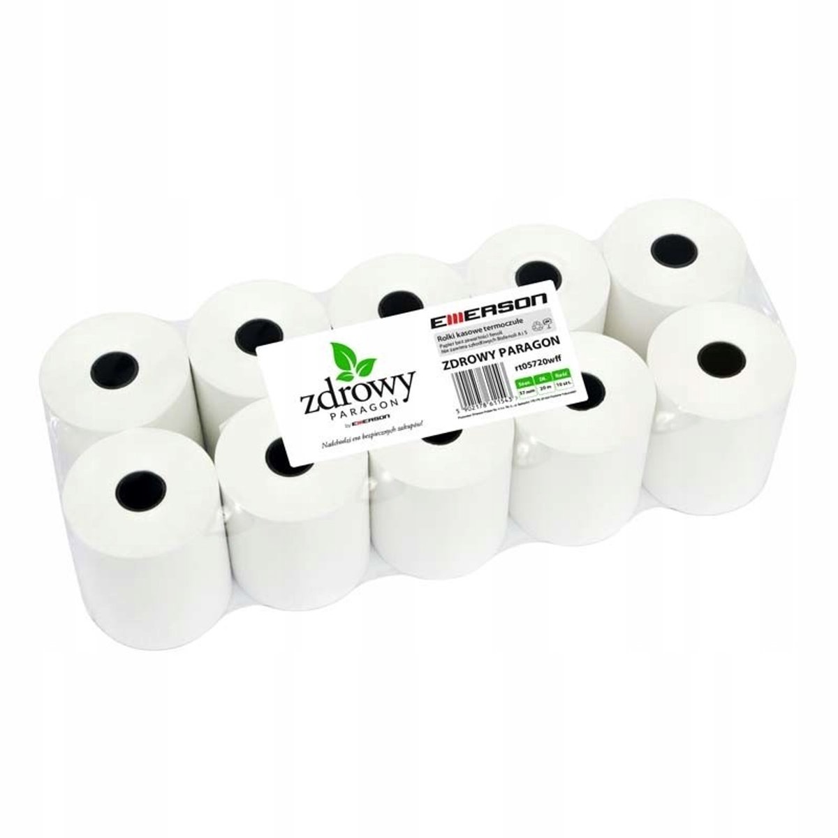 Emerson Thermische Kassabonnenrol 57mm x 20m - 10 stuks, BPA-vrij
