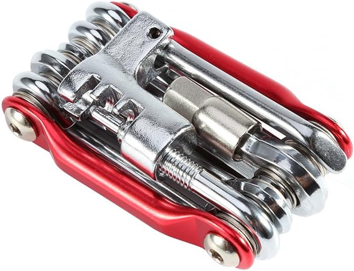 11-in-1 Fietsgereedschapset - Multifunctionele Fietstool met Kettinggereedschap - Opvouwbaar Reparatiegereedschap voor Onderweg - Compacte Multitool voor Wielrennen en MTB