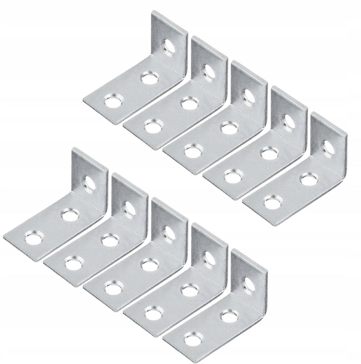 10x Hoekverbinder Meubel 30x19mm Metaal Wit - Sterk & Veelzijdig