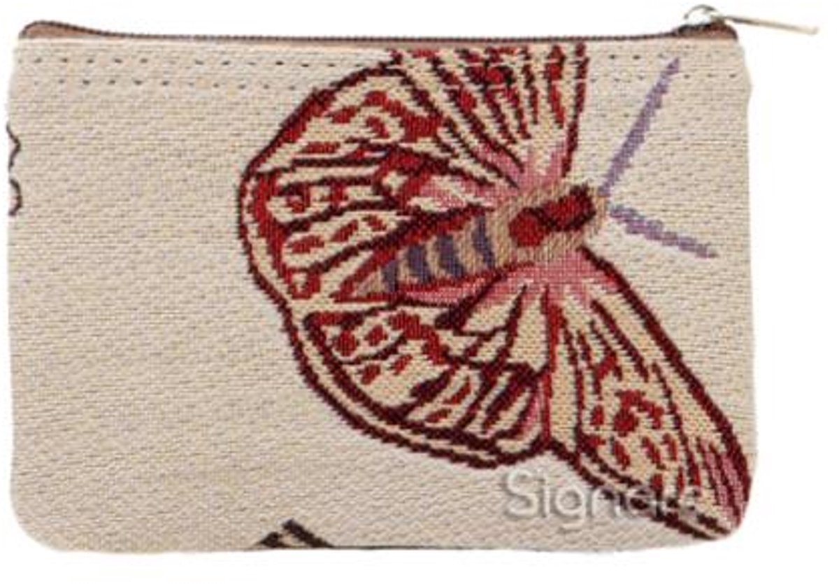 Ritsportemonnee – Vlinder – Compact & Stijlvol – 8 x 10,5 cm