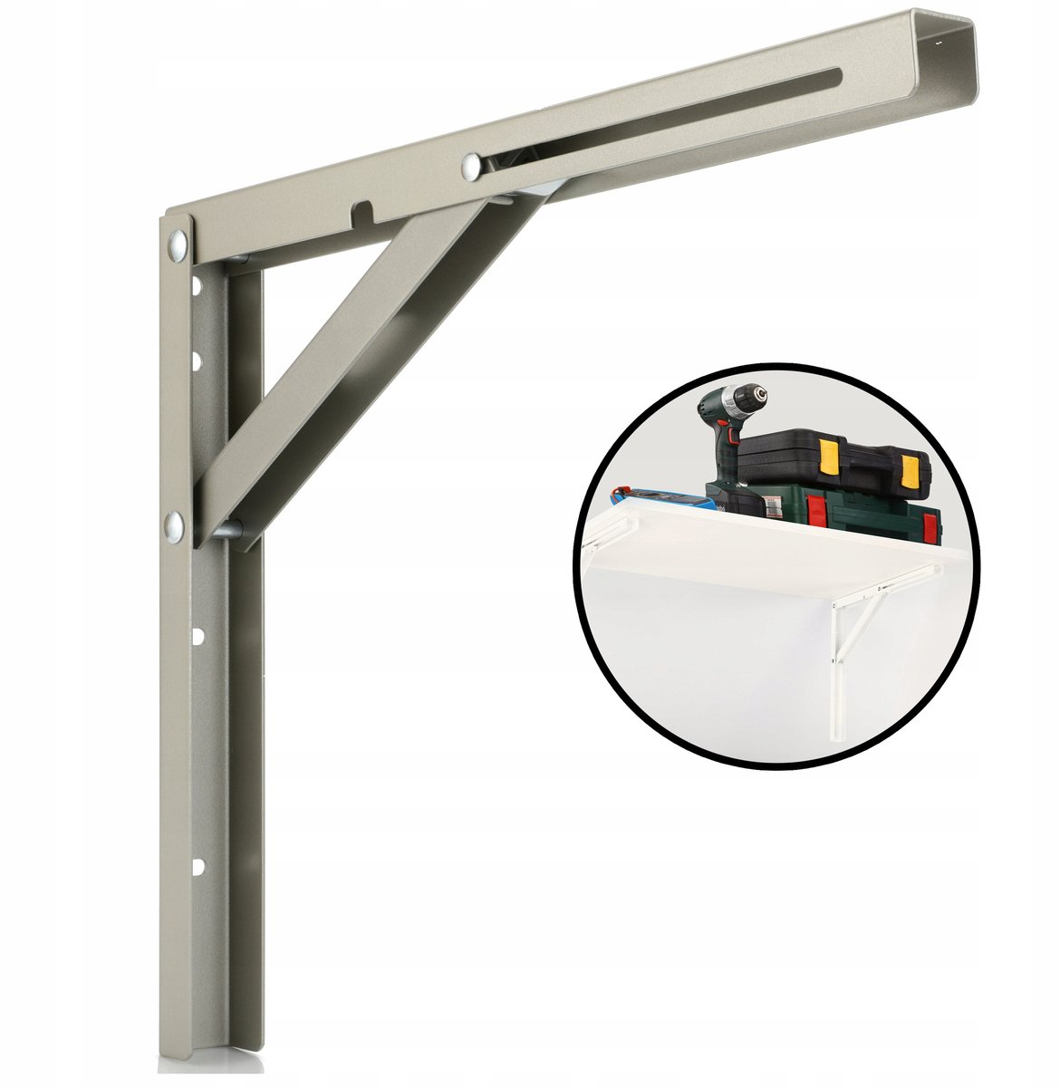 Opvouwbare Stalen Bladsteun 300x260mm - Satiné