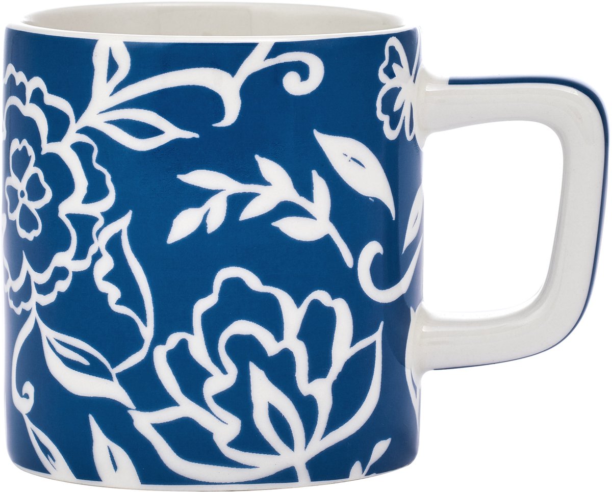 La Cafetière - Espressokopje - Keramiek - Blu Fiorato - Blauw - 120ml