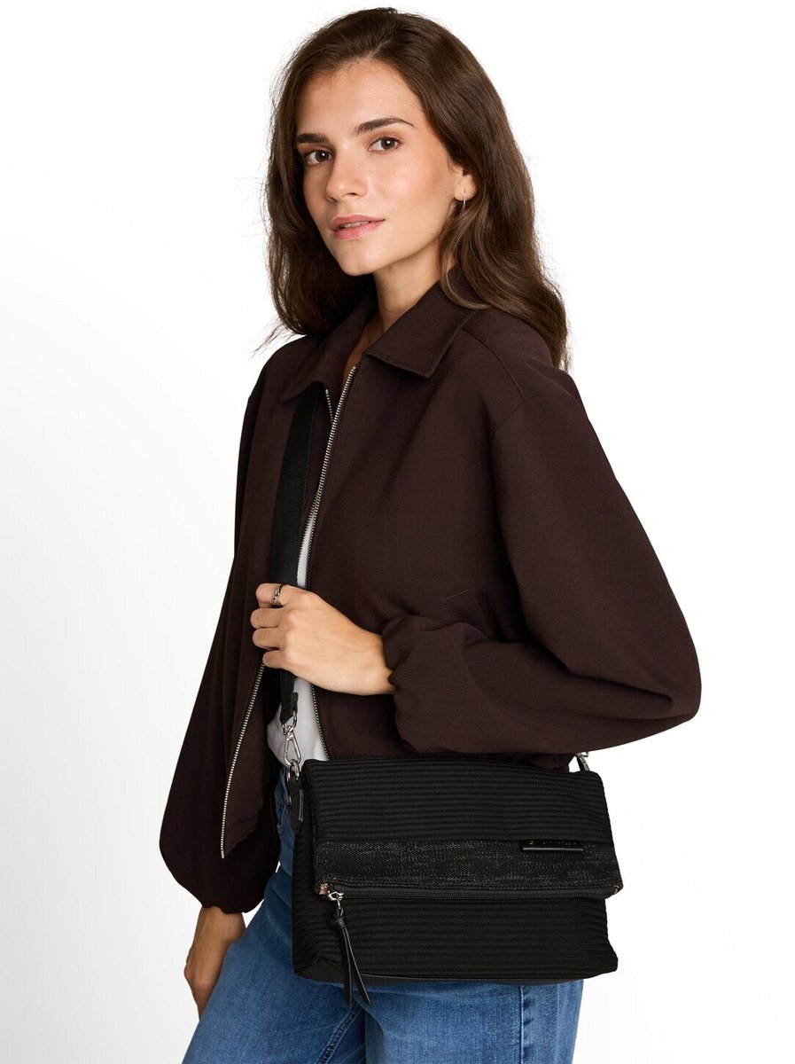 Tom Tailor - TTVESNA M schoudertas met omslag - Maat ONESIZE - schwarz / black