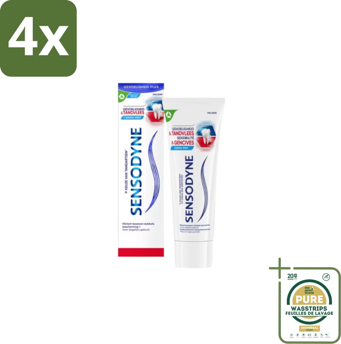Sensodyne - Tandpasta - Gevoeligheid & Tandvlees - Tandvleesverzorging - 75 ml - Voordeelverpakking - 4 stuks - Tandpasta - Gevoelige tanden