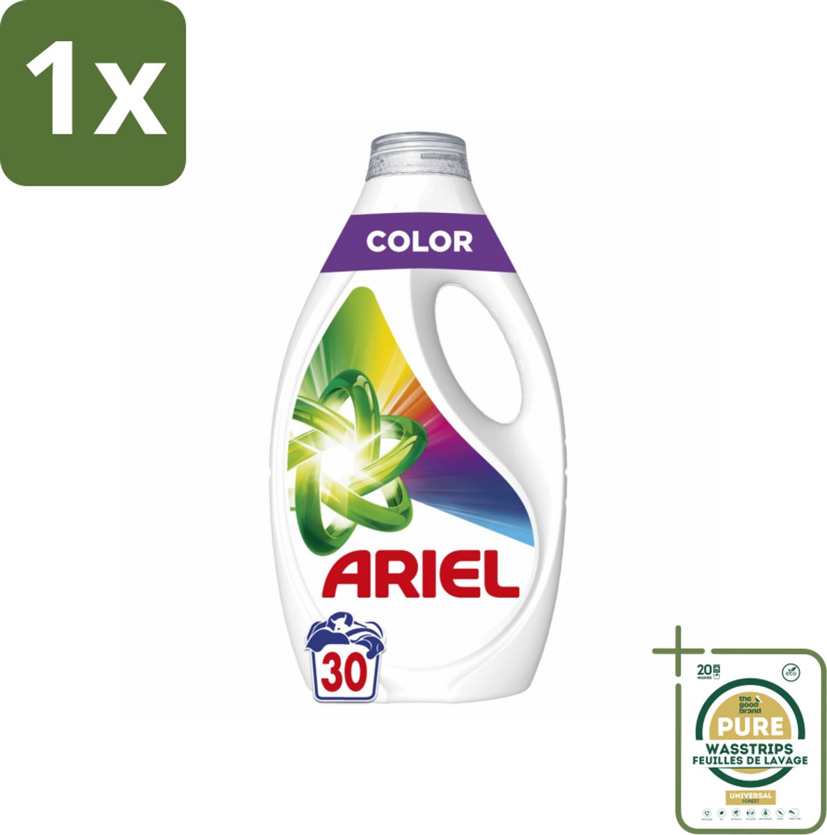 1 x Ariel - Vloeibaar Wasmiddel - Color - 30 Wasbeurten - 1350 ml- Kleurbehoud - Vlekverwijdering - Vloeibaar Wasmiddel - Wasmiddel Voor Gekleurde Kleding - Wasmiddel Voor Vlekken