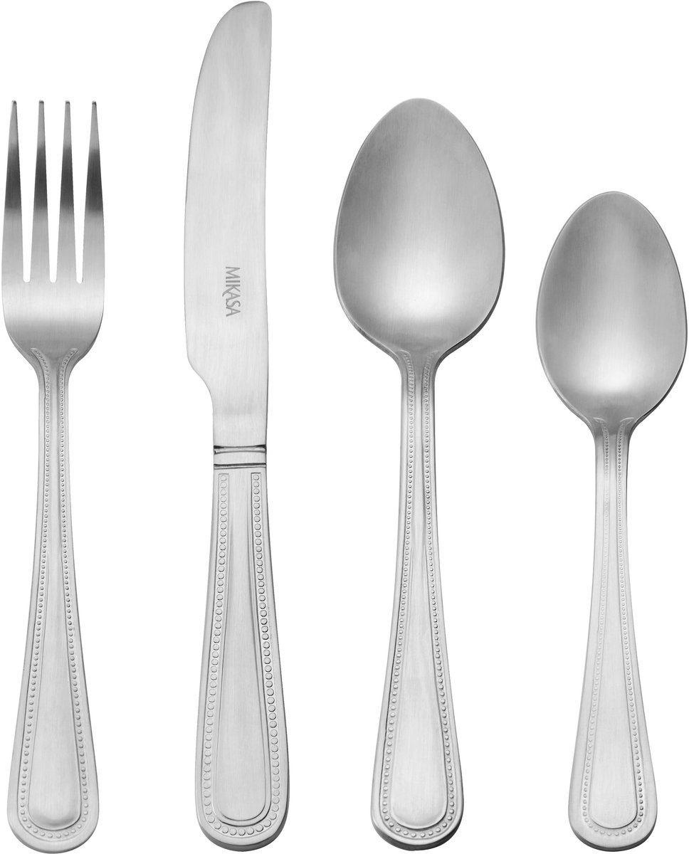 Mikasa - Bestekset - Portobello - Roestvrij Staal - Zilver - 16-Delig