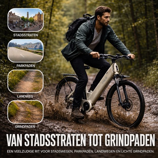PIXAR C1-36V13AH Verwisselbare batterij-250W-27,5 inch elektrische stadsfiets-Lage zitpositie-Snelheidssensor-zwart van PIXAR — afbeelding 5