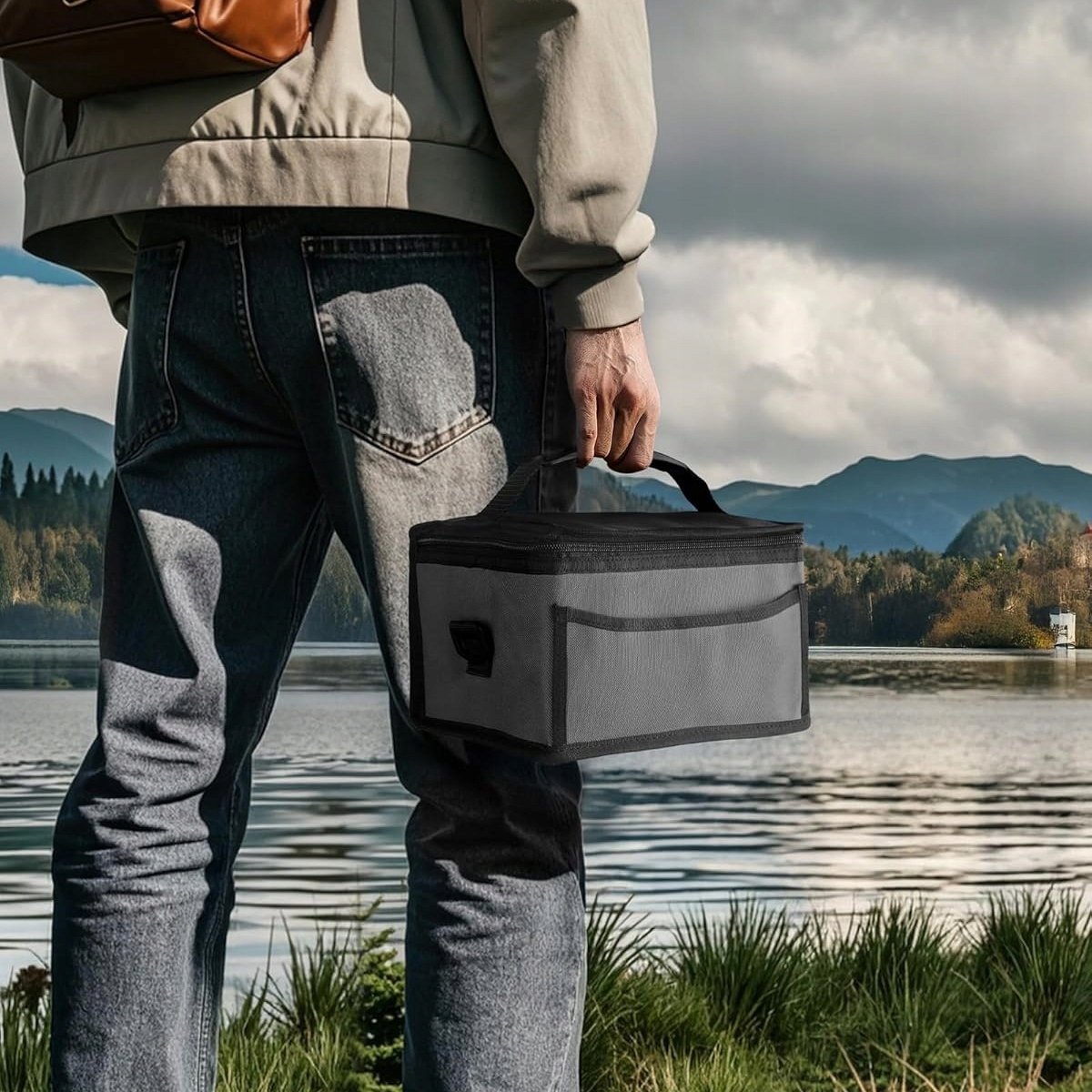Elektrische Lunchbox - Verwarmde Bento Box - Thermos Lunchbox - 1000 ml - 60W Snel Verwarmend - 6 Temperatuurstanden - Voorverwarmen - ook Powerbank - met Isolatietas - Draagbare Broodtrommel - Voor Kantoor & School & Auto - Zwart en Grijs — cadeau in Kookcadeaus - foto 3