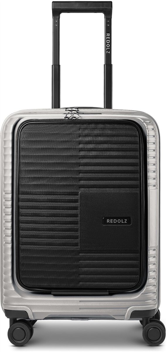 REDOLZ trolley met laptopvak Essentials 17 2.0 Trolley ( Exp. With Front Pocket ) Light Grey Lichtgrijs 55cm