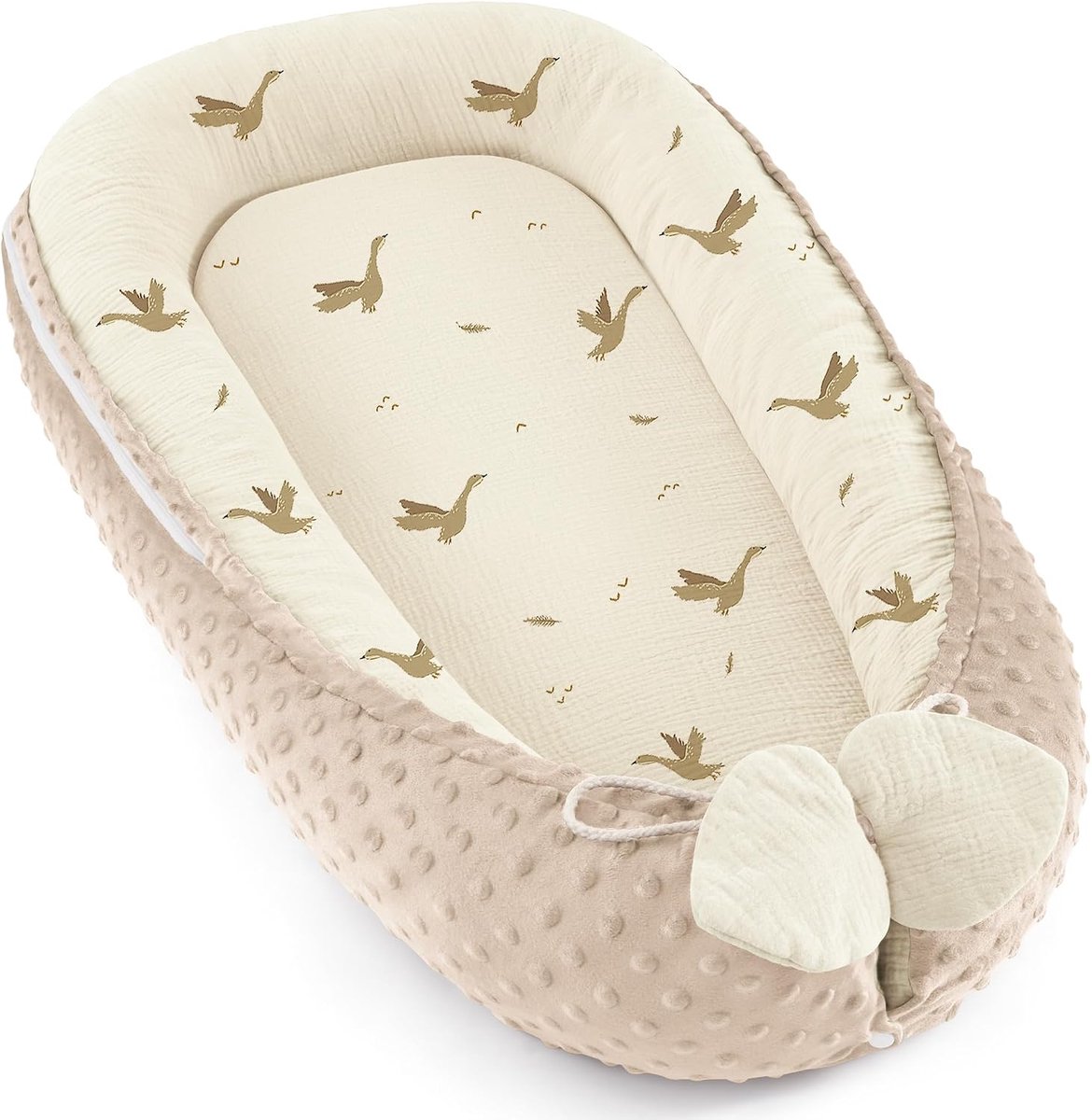 Bearmoss Baby Nest Cuddly Nest Newborn Multifunctional Cot for Cot Versatile (Yellow) - ShopVlot