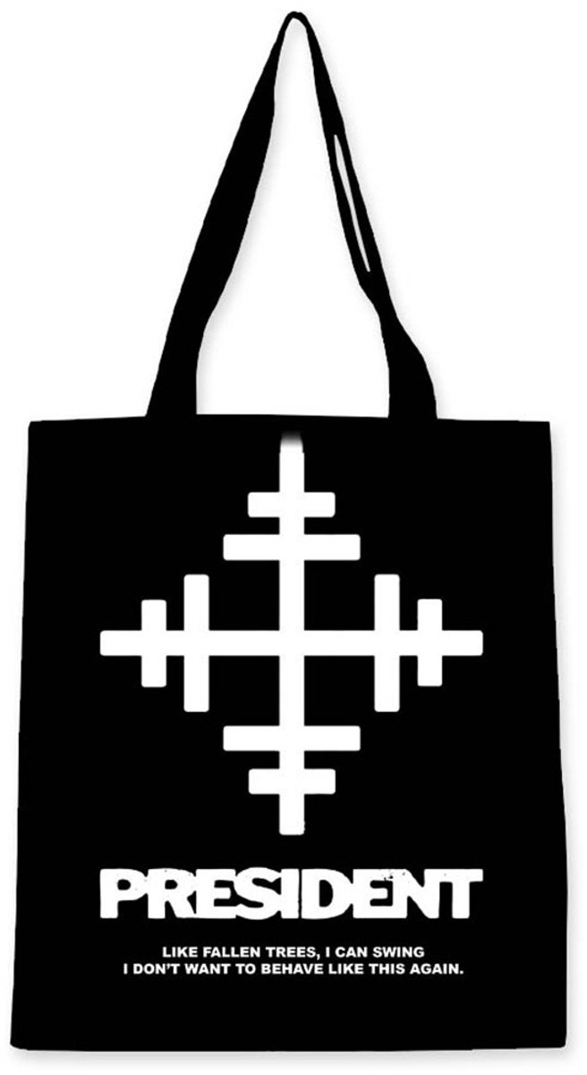 Rocksax President - Lyric Key Schoudertas/Shopper - Zwart/Wit