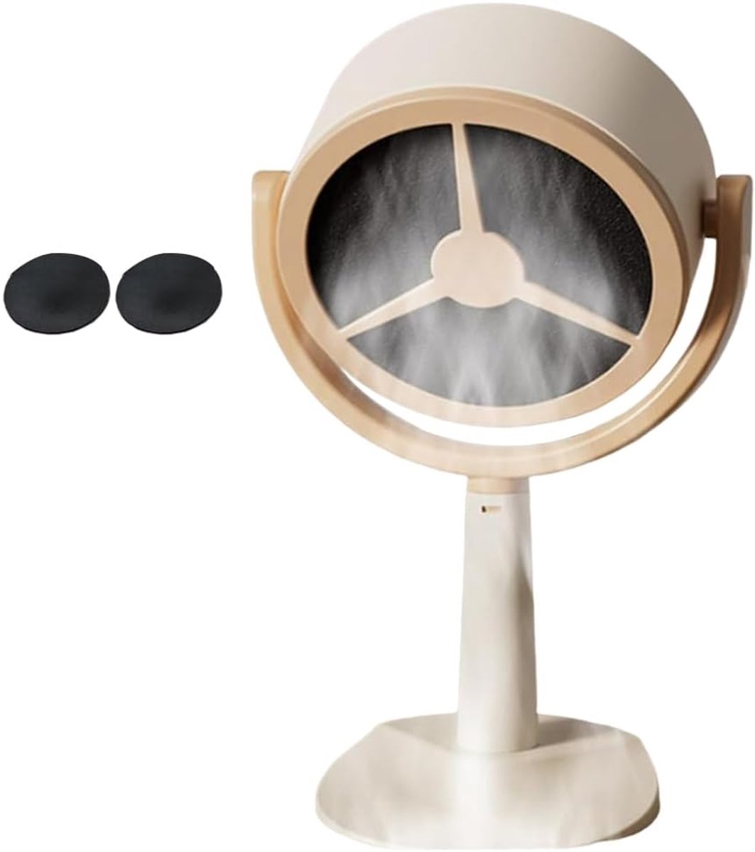 KZQ Mini oplaadbare desktop luchtreiniger met 2 koolstoffilters - Stille ventilator voor rook en geuren - Geschikt voor bureau keuken reizen en gedeelde ruimtes - Wit