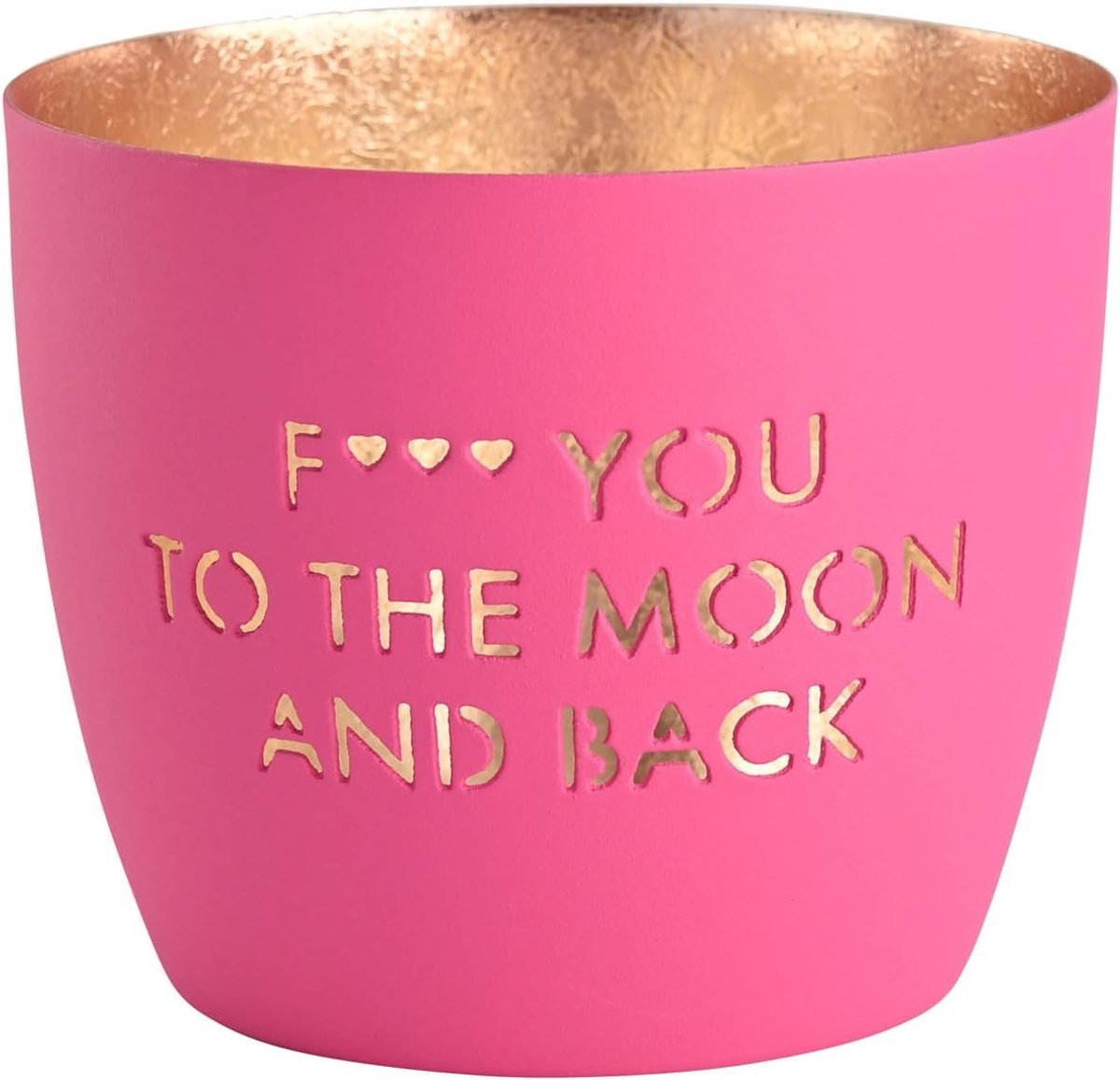 Windlight Madras F. You to The Moon and Back Iron Height 8,5 cm hot pink gold - ShopVlot