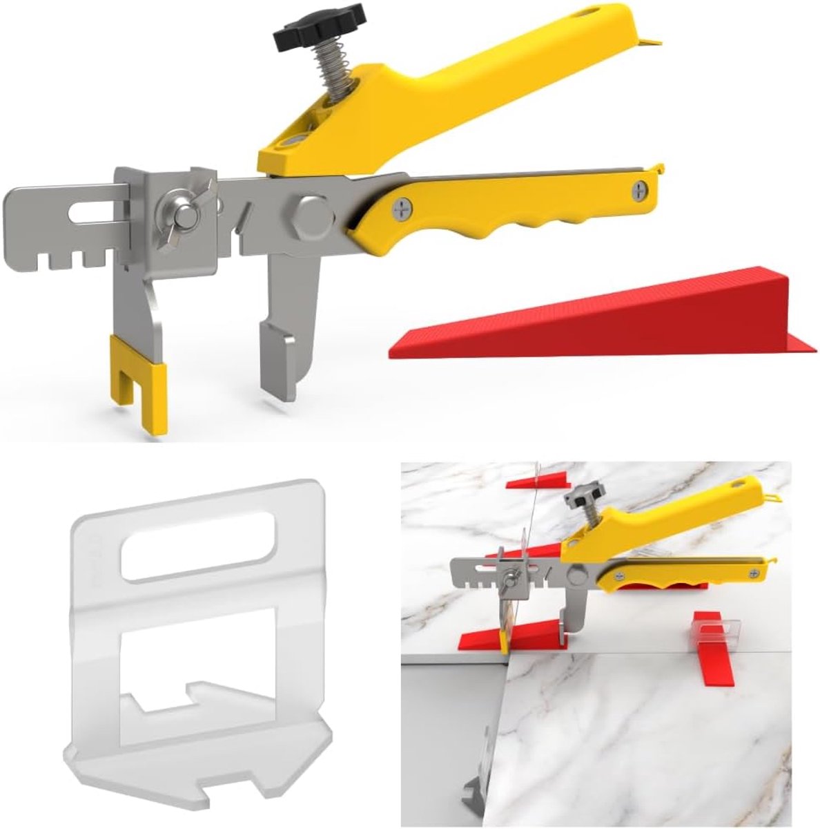 Groot Tegel Levelling Systeem: 501 Stuks Clips & Wiggen 2.0mm
