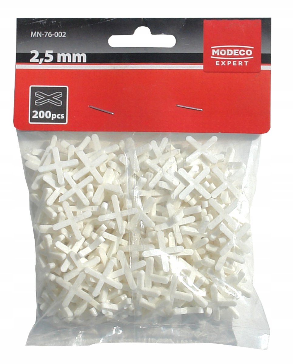Afstandskruisjes Tegels 2,5mm MODECO EXPERT 200 stuks