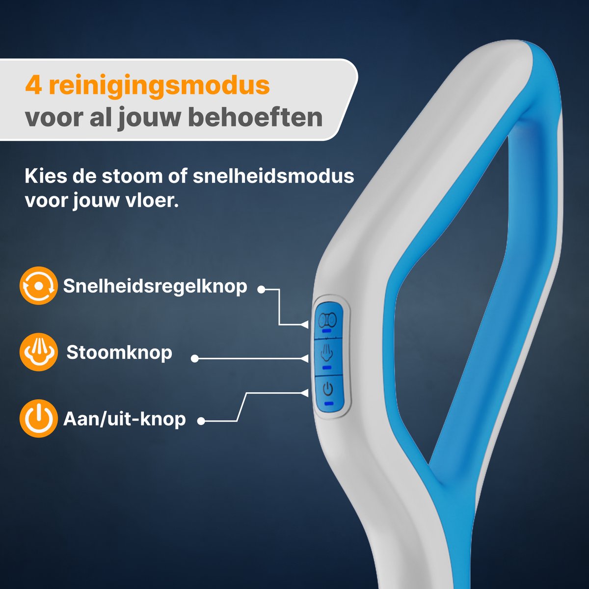 BOLLIT Elektrische Dweil & Stoomdweil 1500W - Dweilapparaat & Vloerreiniger - Stoomreiniger - Dweilsysteem - Elektrische Mop - Houten Vloer, Laminaat & Tegels – foto 4