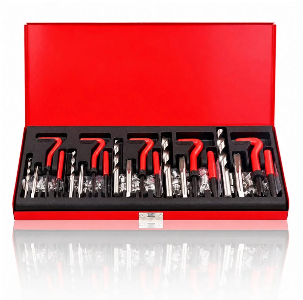 131-delig M 5 - M 12 Schroefdraad Reparatieset met Helicoil draad - Schroedraad tap set M5, M6, M8, M10, M12