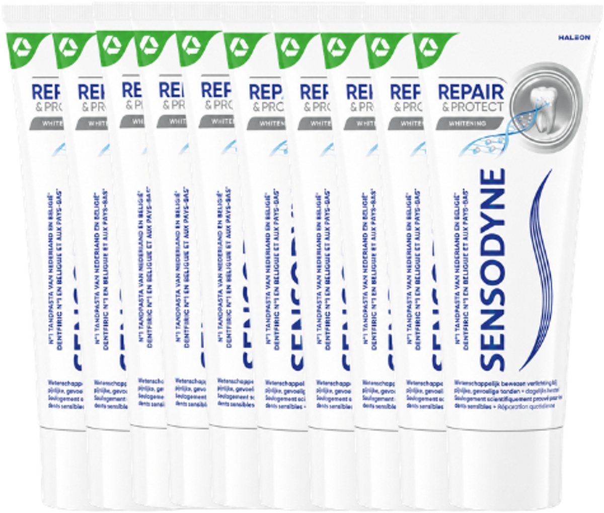 Sensodyne Repair & Protect Whitening Tandpasta - 10 x 75 ml - Voordeelverpakking