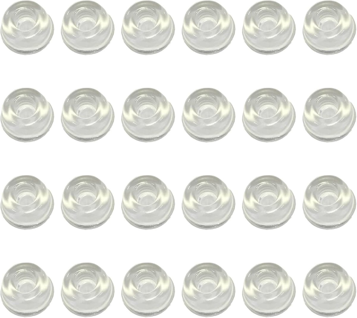 24 Pcs Self Adhesive Rubber Feet Silicone Pads Transparent Elastic Buffer Damper Shock Absorption Knobs Bumper Pads - ShopVlot