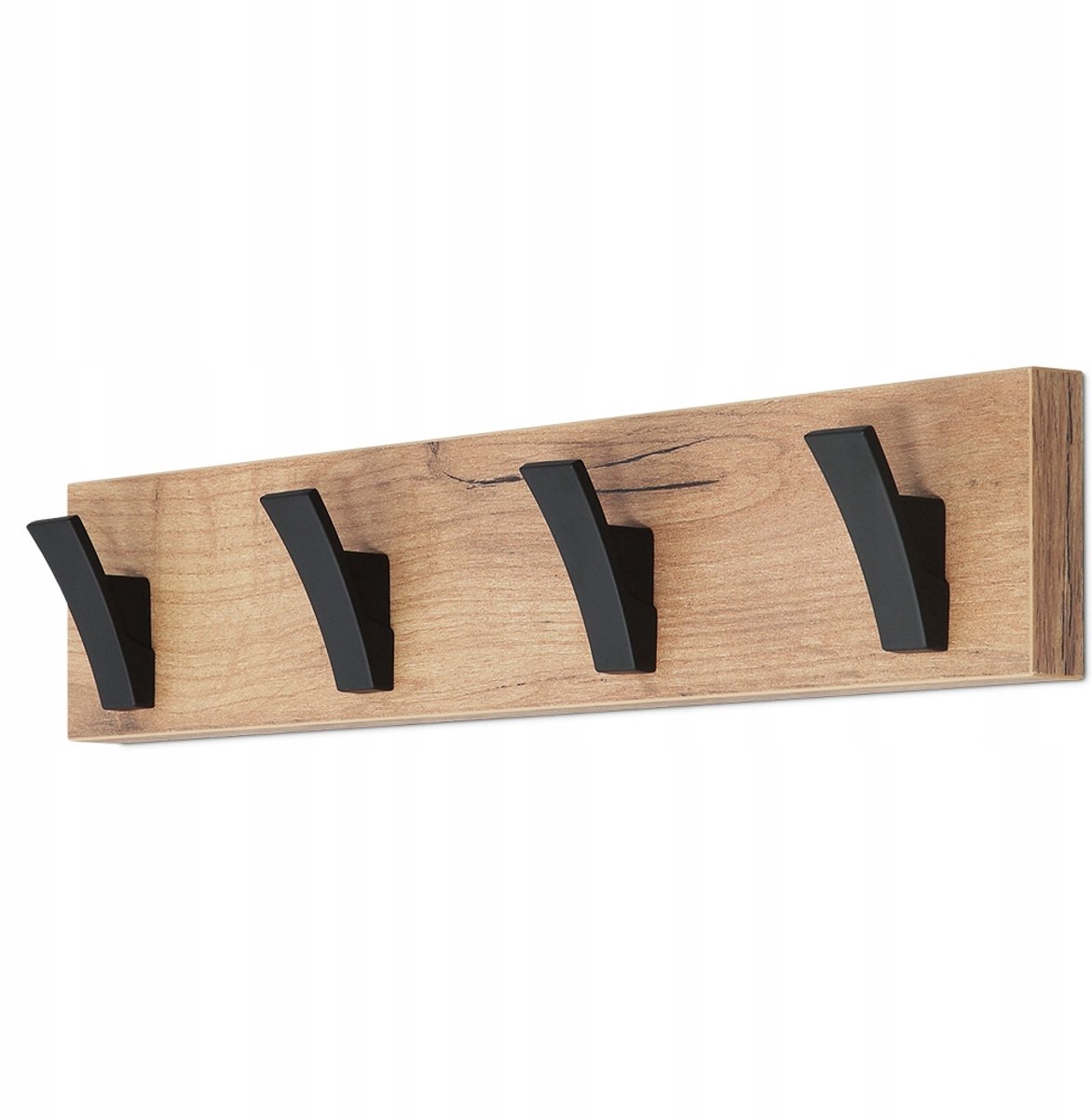 Moderne Wandkapstok met 4 Haken - Goud Eiken - Loft Stijl