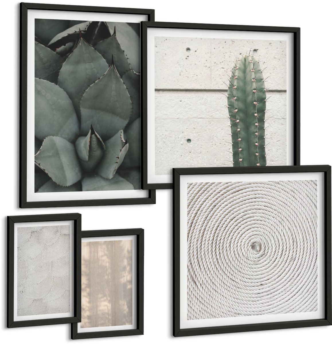 Tulup 4-Delige Schilderij Set - Zomerse texturen van dichtbij in een tropisch klimaat - 50 x 50 cm, 20 x 30 cm en 40 x 60 cm - Decoratieve Schilderijen - Woonkamer - Interieur - Stijlvolle Muurdecoratie
