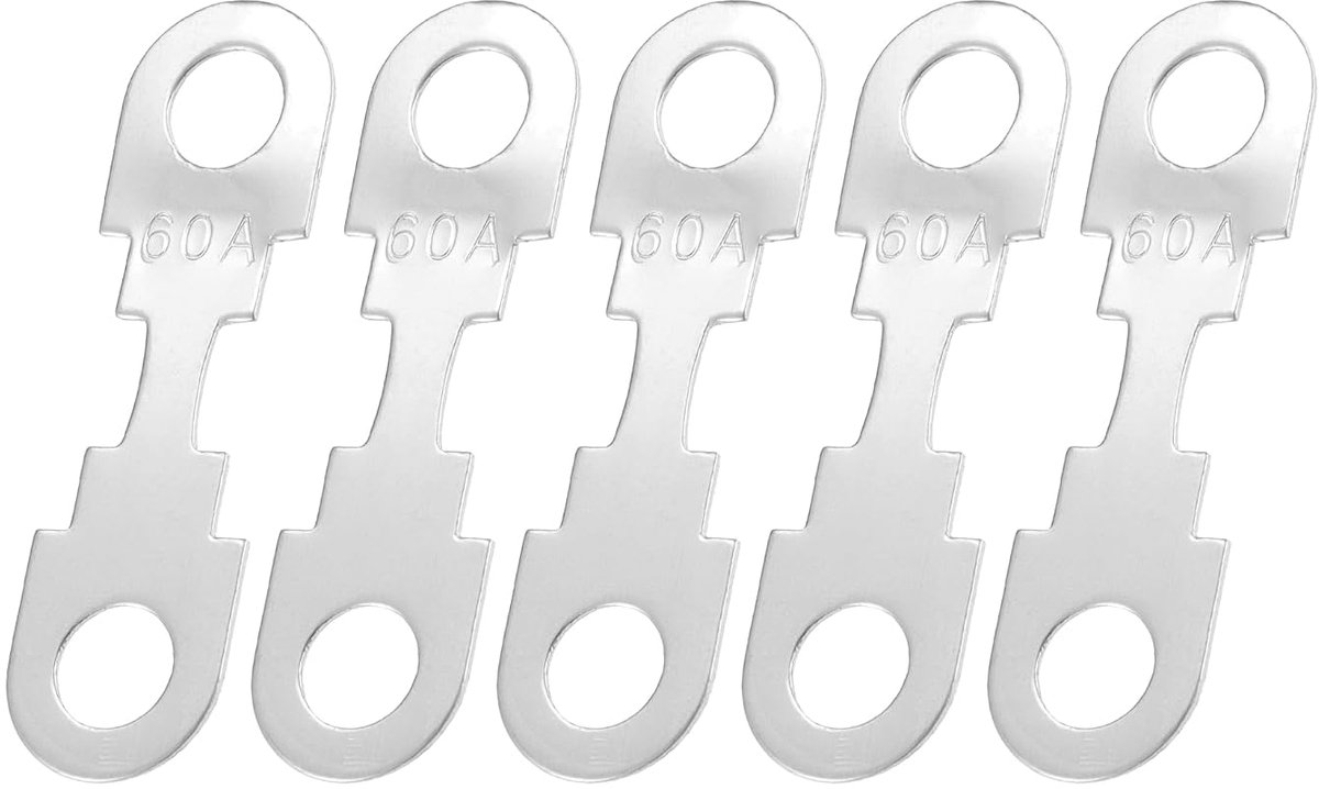 A ABSOPRO 5Pcs 60A 12V High Current Strip Fuses for Car Audio Fuses Holder - ShopVlot