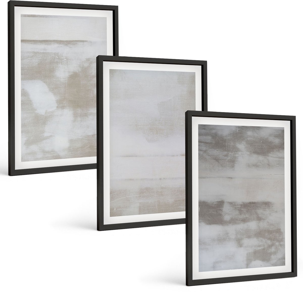 Tulup 4-Delige Schilderij Set - Versleten texturen, moderne industriële stijl - 40 x 60 cm - Stijlvolle Wanddecoratie - Interieur - Woonkamer Decoratie