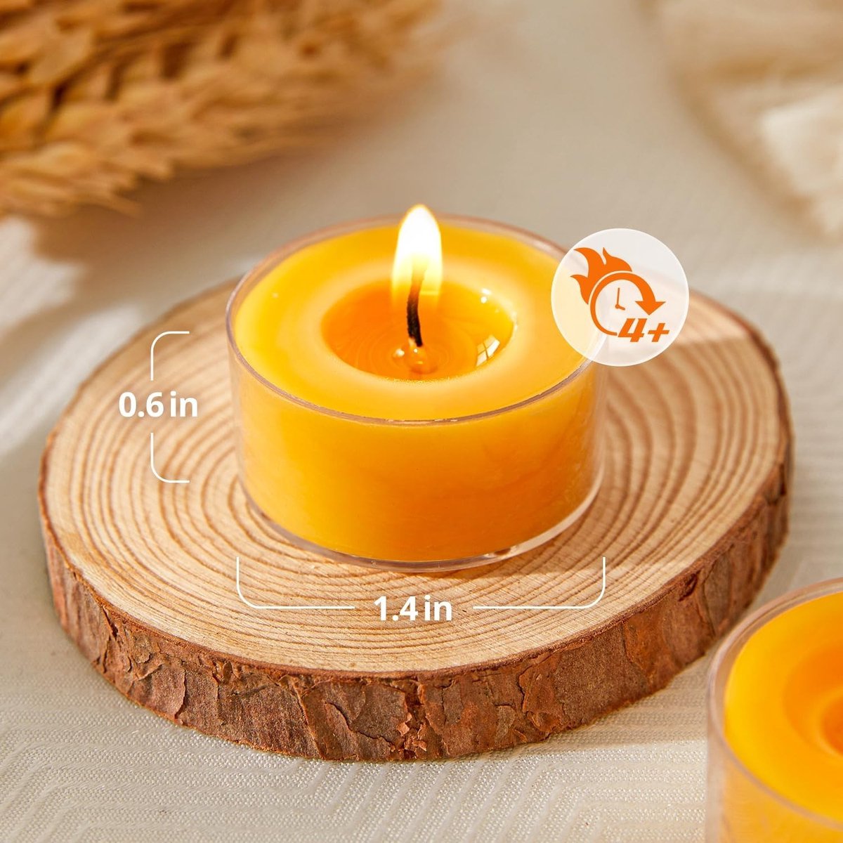 Theelichtjes - Ongeparfumeerd - Set van 20 - 100% Natuurlijke Bijenwas - Voor Stijlvol Wonen