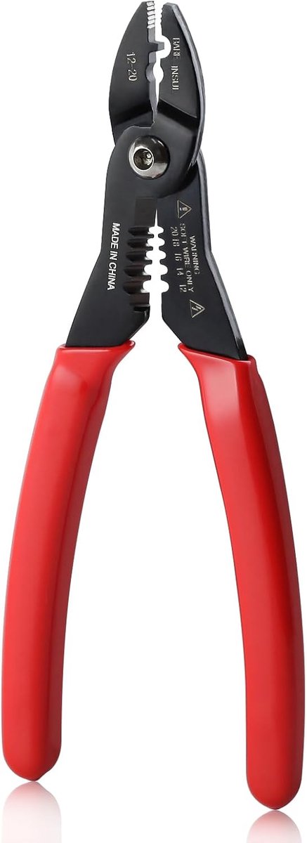 4 in 1 Wire Crimper Stripper 7 Inch Compact Wire Stripper Multi Purpose Electricians Pliers Professional Electric - ShopVlot