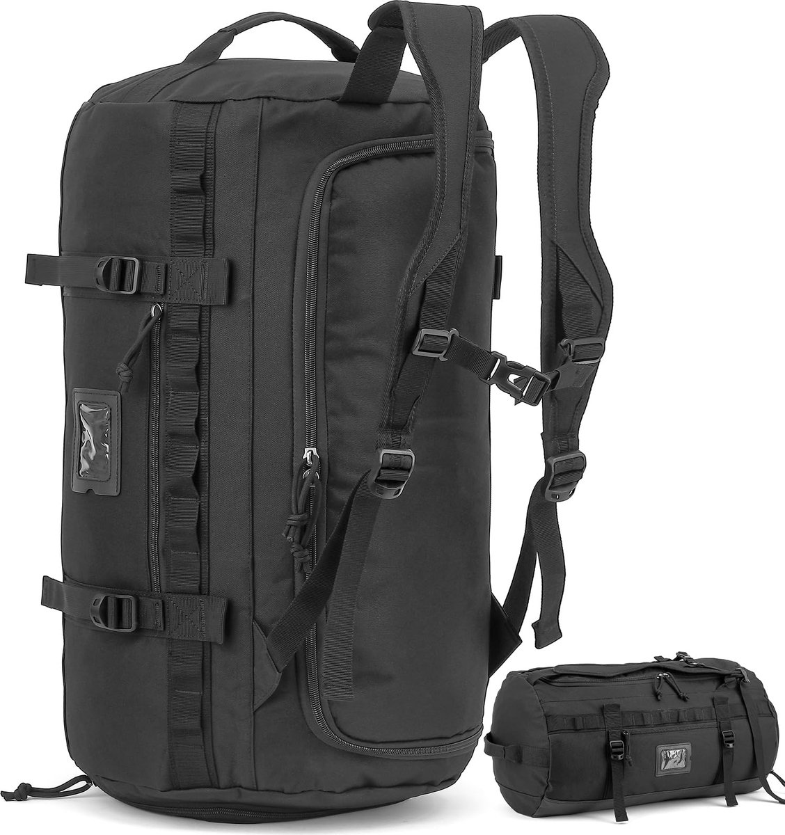 TAIHOYIN 60L Tactische Duffeltas voor Heren Sporttas Rugzak,Zwart - ShopVlot