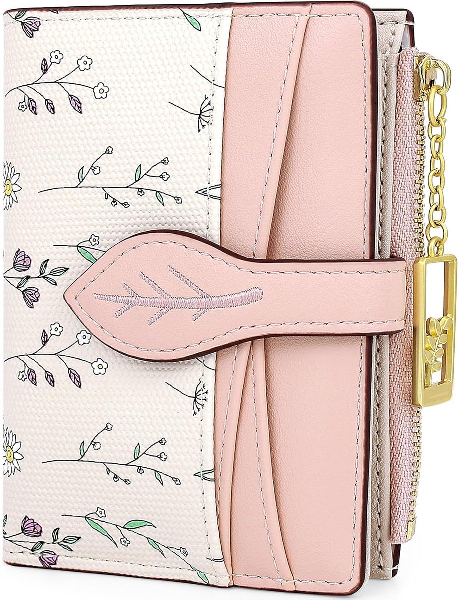 Women's purse, small purse, women's mini purse, for women, purses, flowers, coin pocket and card slots, PU leather - ShopVlot