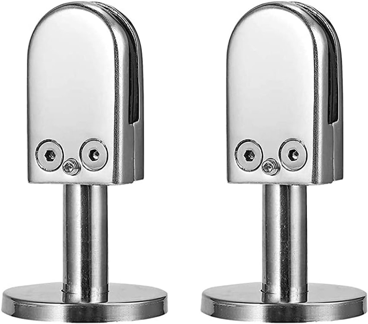 Glass Clamp Holders, 2 Pieces Stainless Steel Glass Clamps, 8 mm Glass Holders, Adjustable Glass Holder, with Lower - ShopVlot