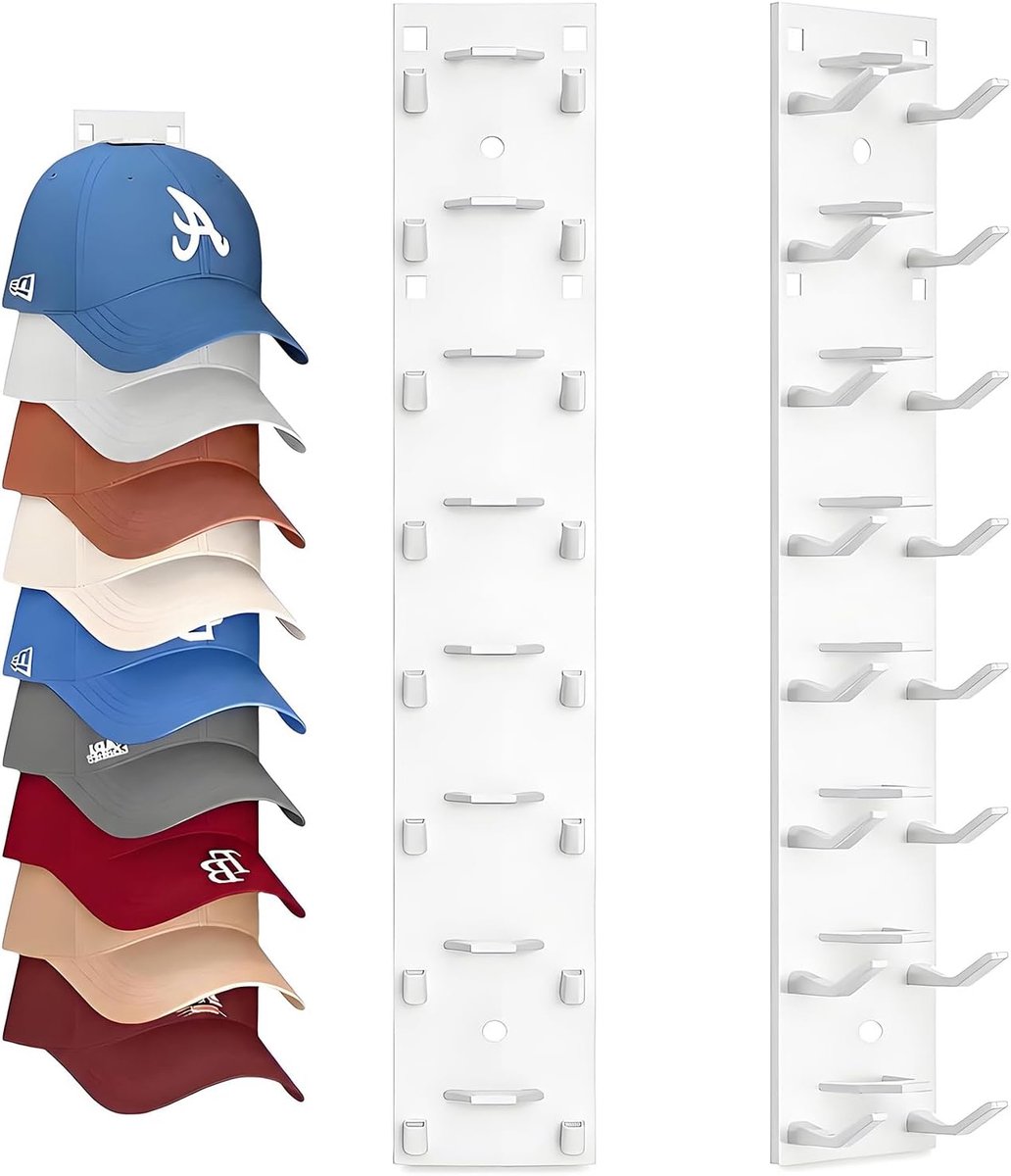 Dophouder wit, 2 stuks zelfklevend voor 18 caps - ShopVlot
