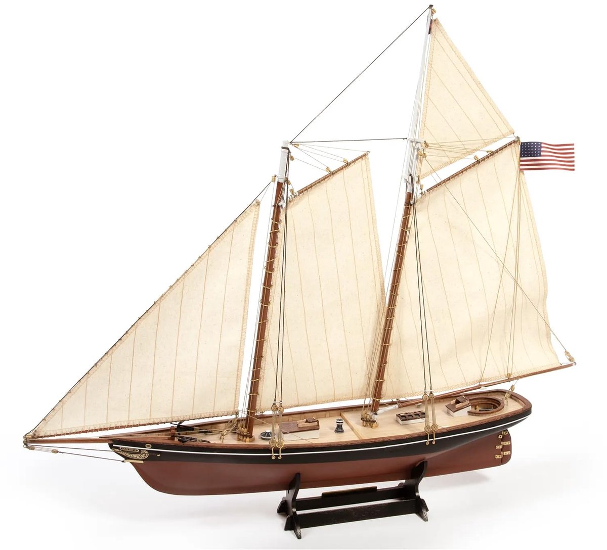 Occre 12014, America 1851 jacht Model Kit, schaal 1:75, 540x97x460 mm, hout en metaal, montage vereist - ShopVlot