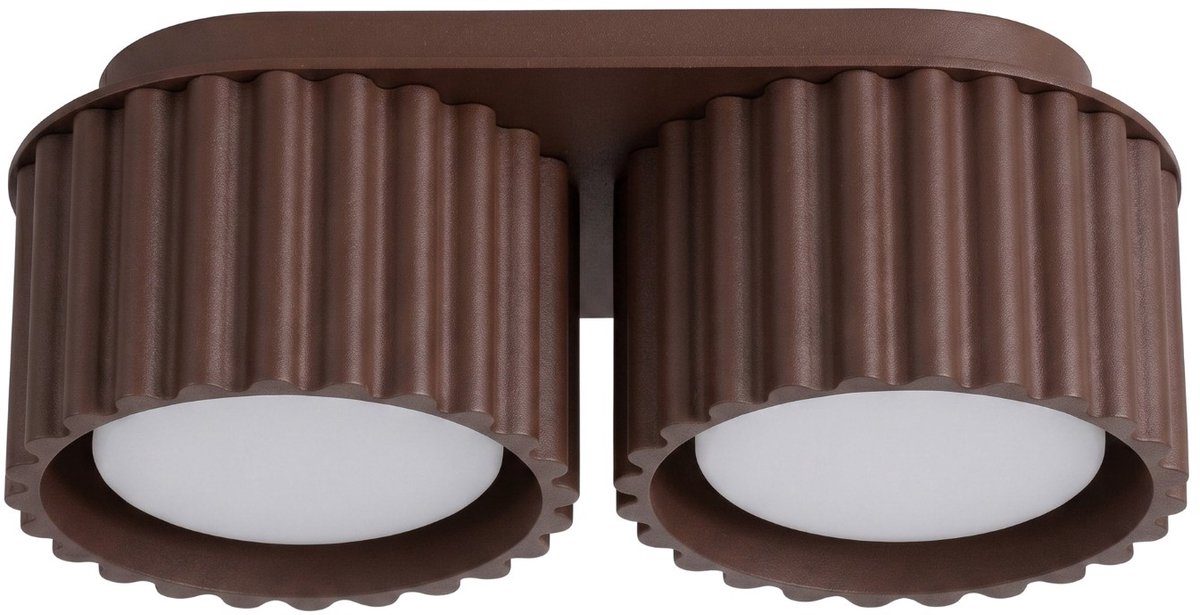Sollux Lighting Plafondlamp AURA - Gx53 - bruin - aluminium - 21x10x8cm