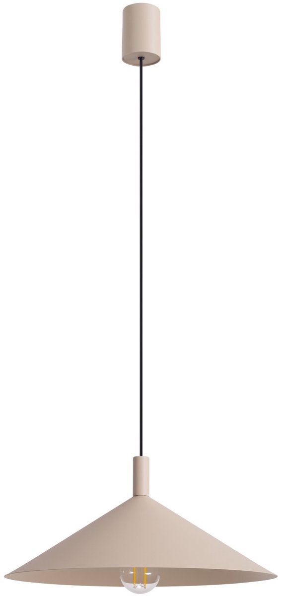 Sollux Lighting Hanglamp Nox - E27 - taupe - staal - 40x40x135cm