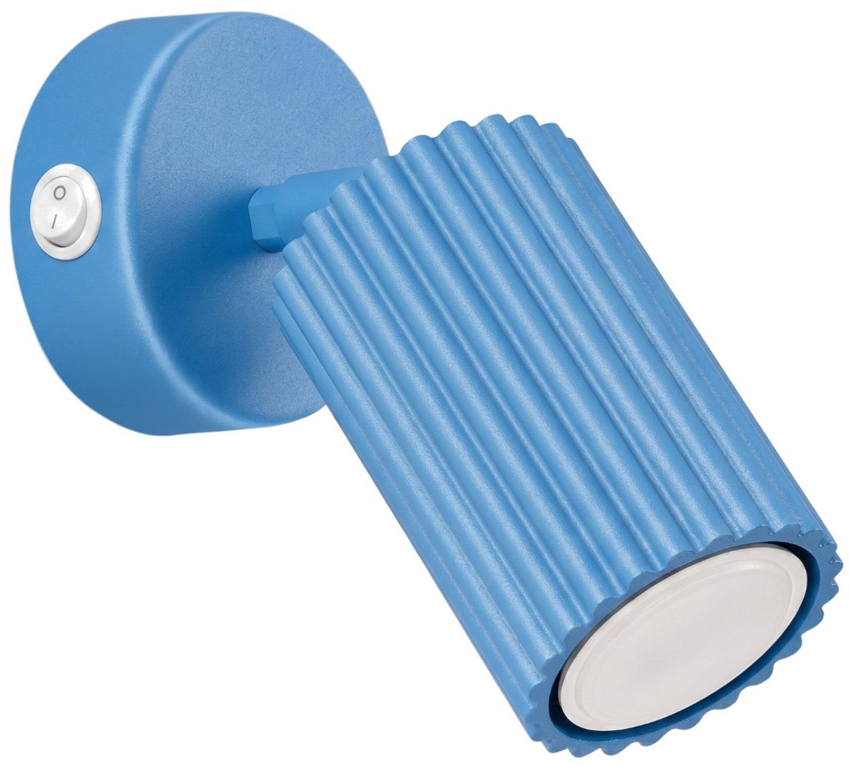 Sollux Lighting Wandlamp KARBON - GU10 - lichtblauw - aluminium - 8x16x16cm