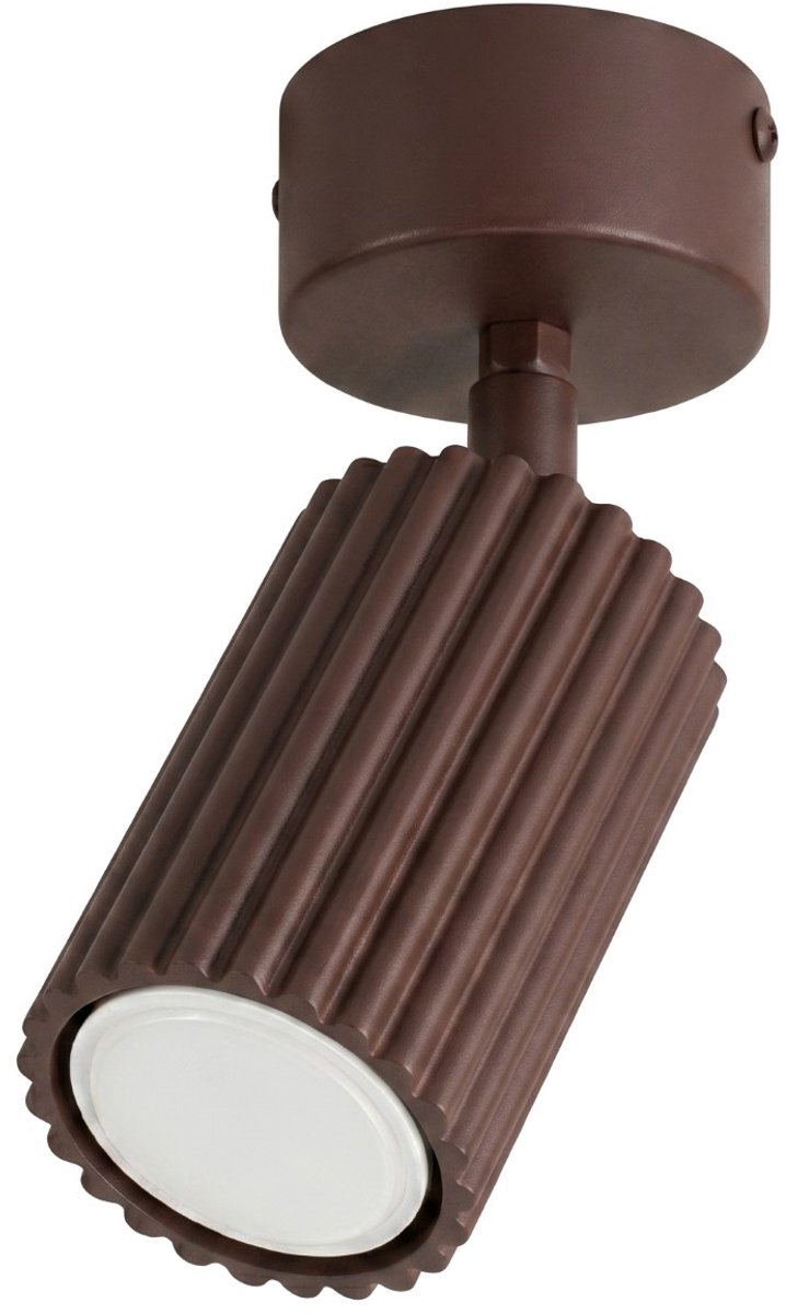 Sollux Lighting Plafondlamp Karbon - GU10 - bruin - aluminium - 7x7x18cm
