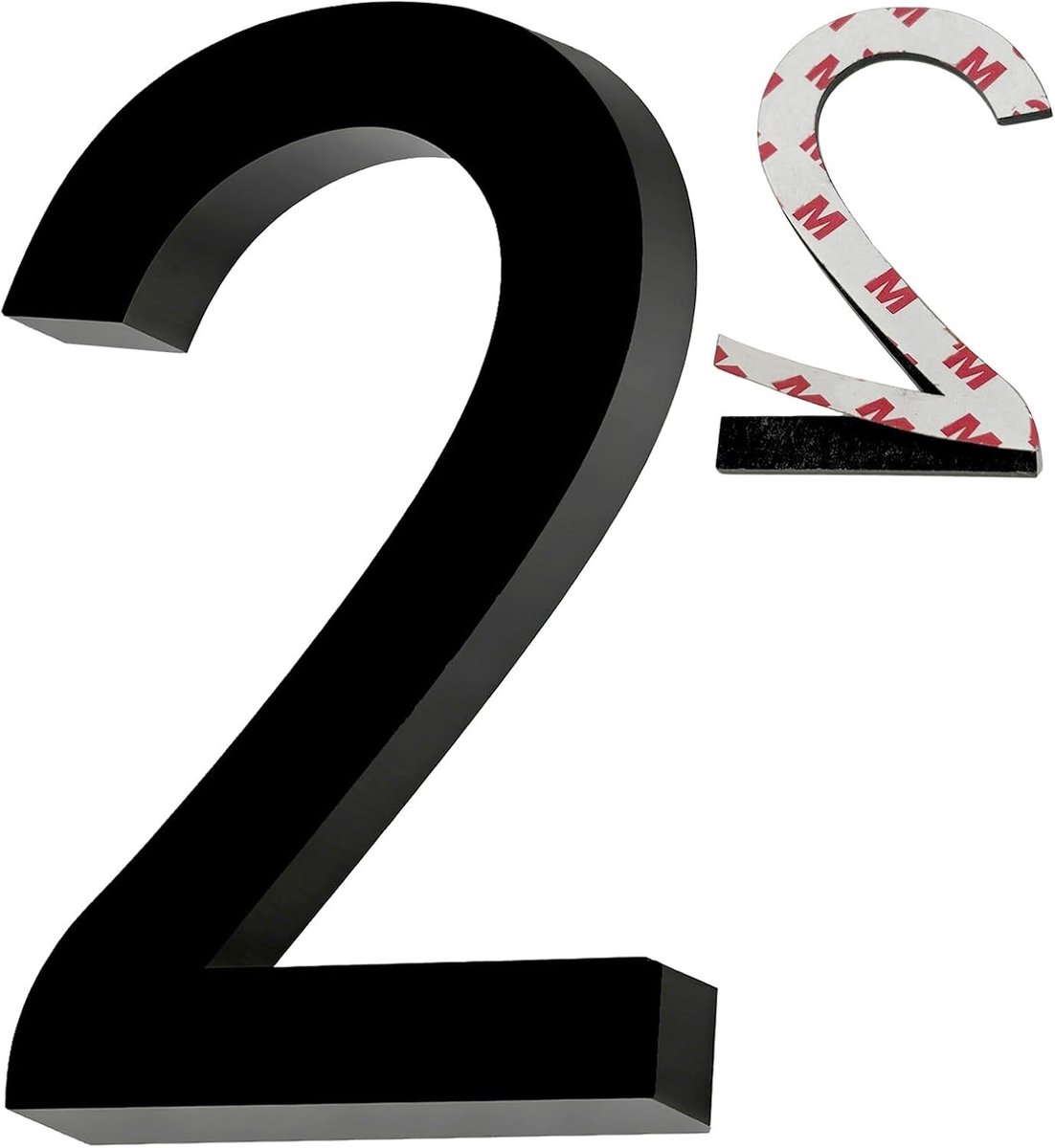 Nummer Sticker - Zwart - 10 cm - Acryl Zelfklevend Huisnummer - Voor Deur en Brievenbus